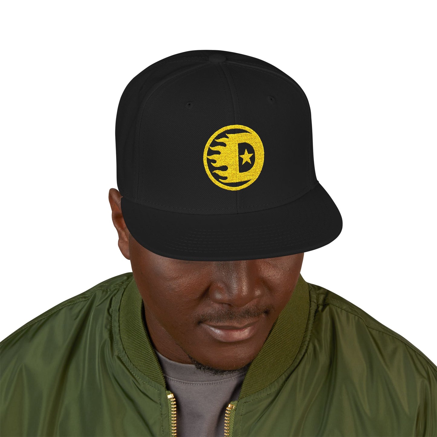 Flaming D Logo tm Embroidered Snapback - Started In Detroit Clothing Co.