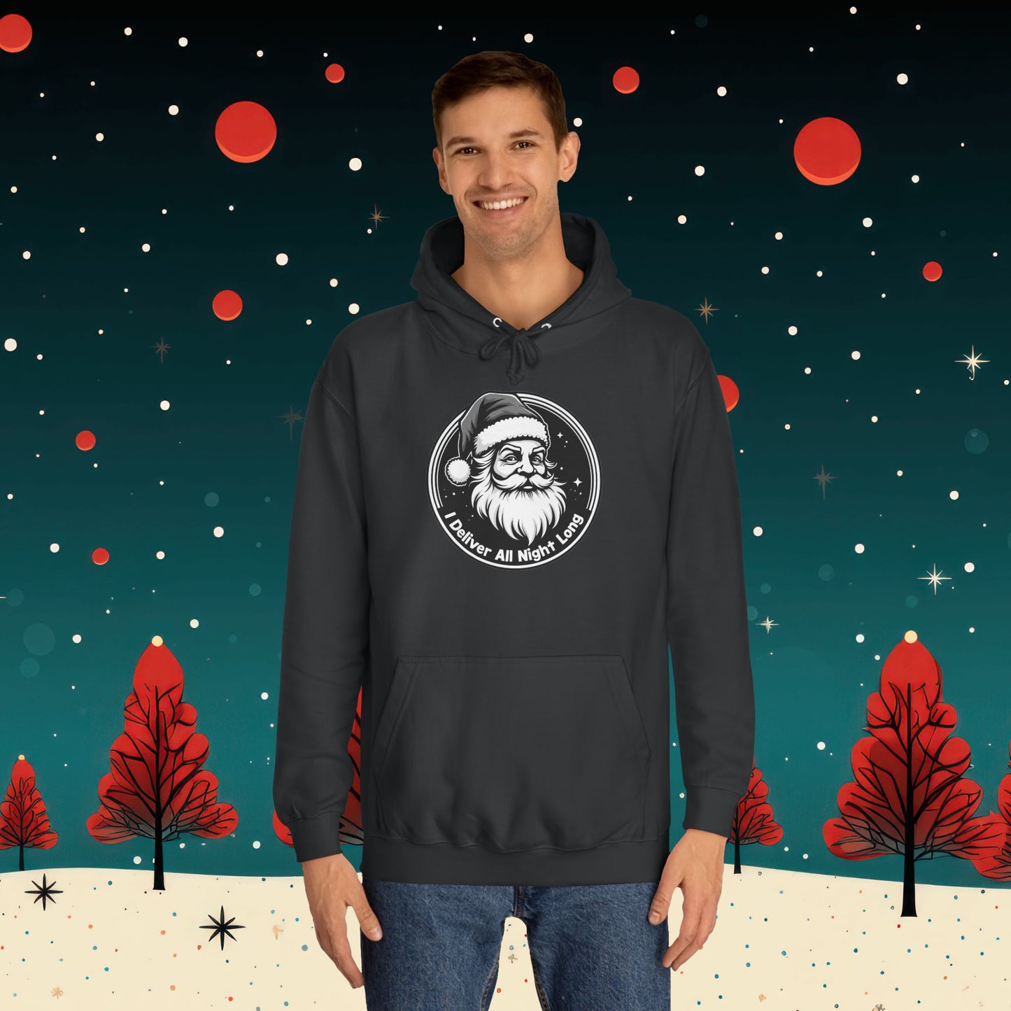 SANTA I DELIVER ALL NITE LONG College Hoodie