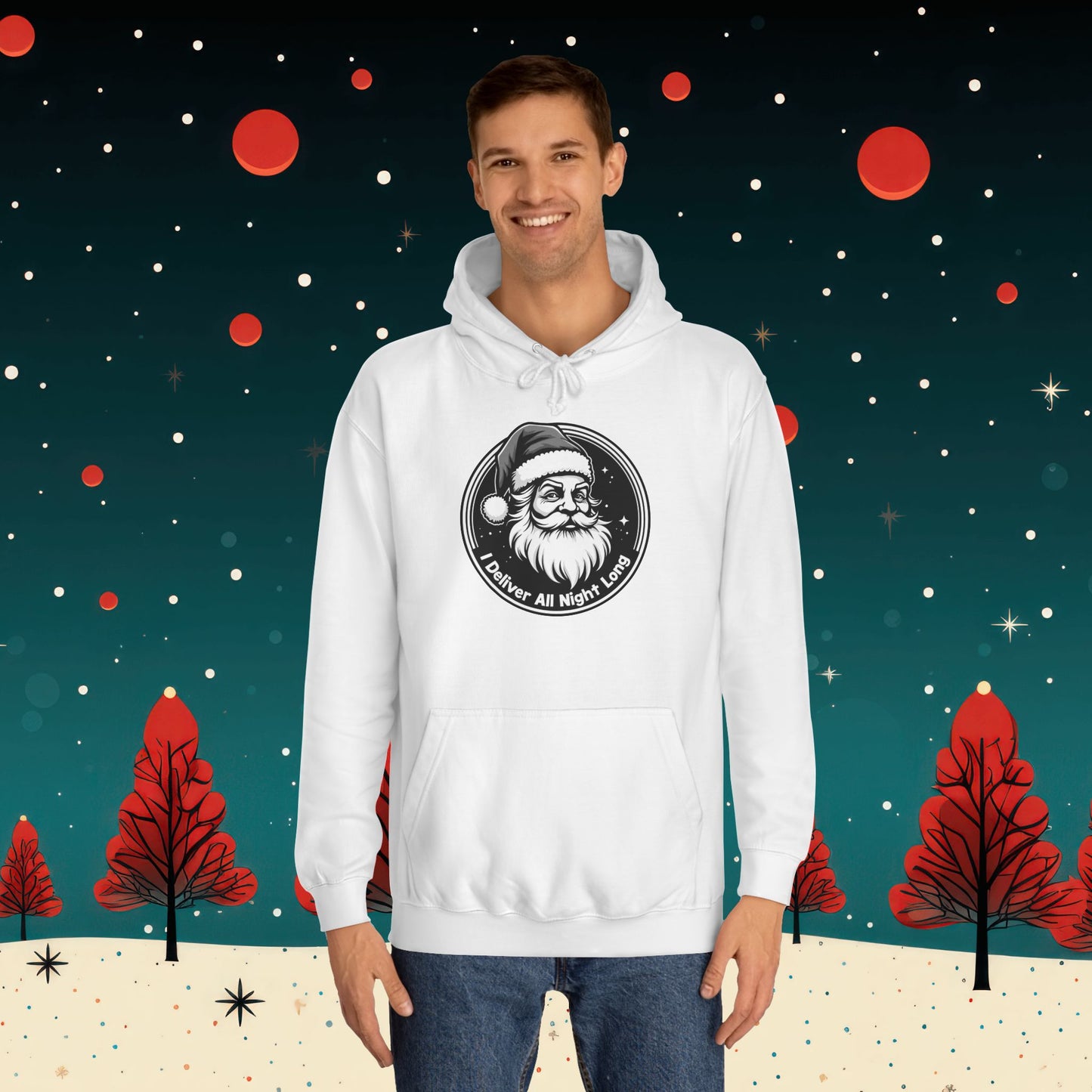 SANTA I DELIVER ALL NITE LONG College Hoodie