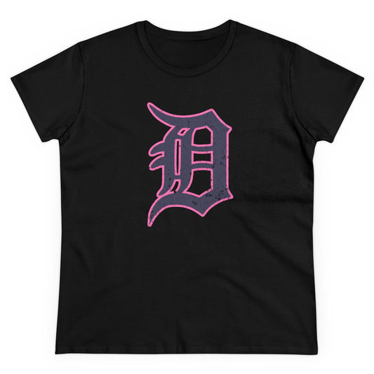 Ole English "D" Detroit Women's Midweight Cotton Tee