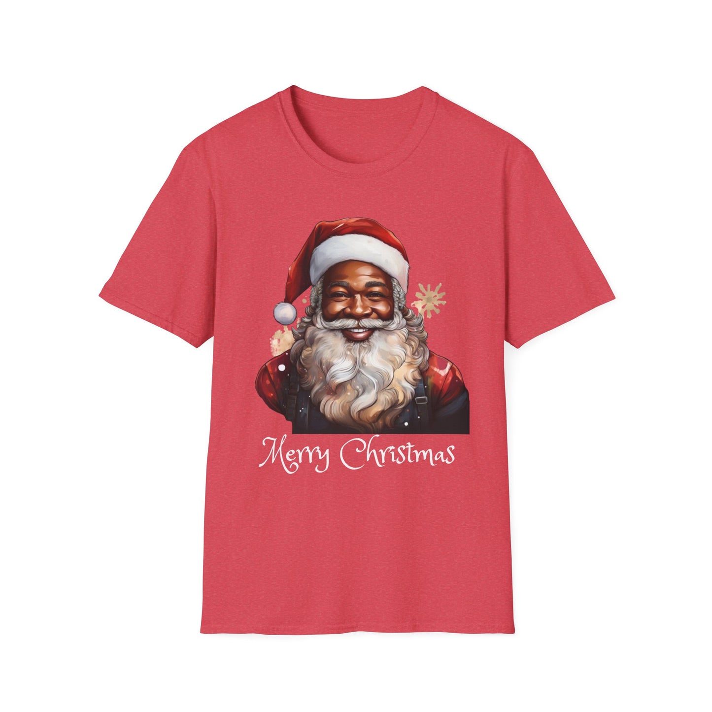 Black Santa Claus T-Shirt - Unisex Softstyle