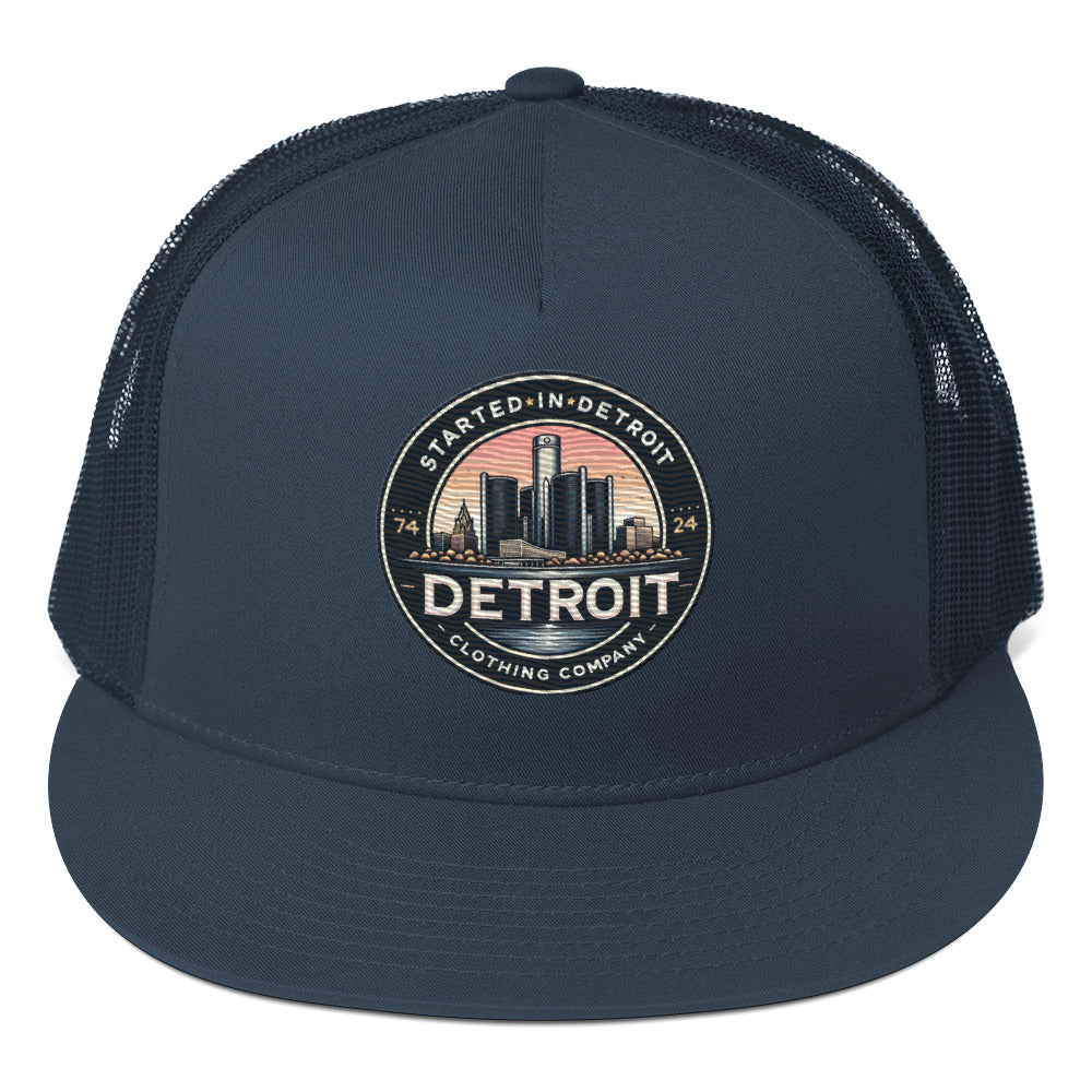 Started In DETROIT Renascence Logo Trucker Cap