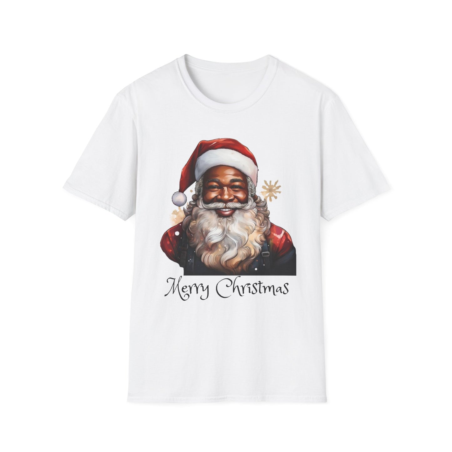 Black Santa Claus T-Shirt - Unisex Softstyle