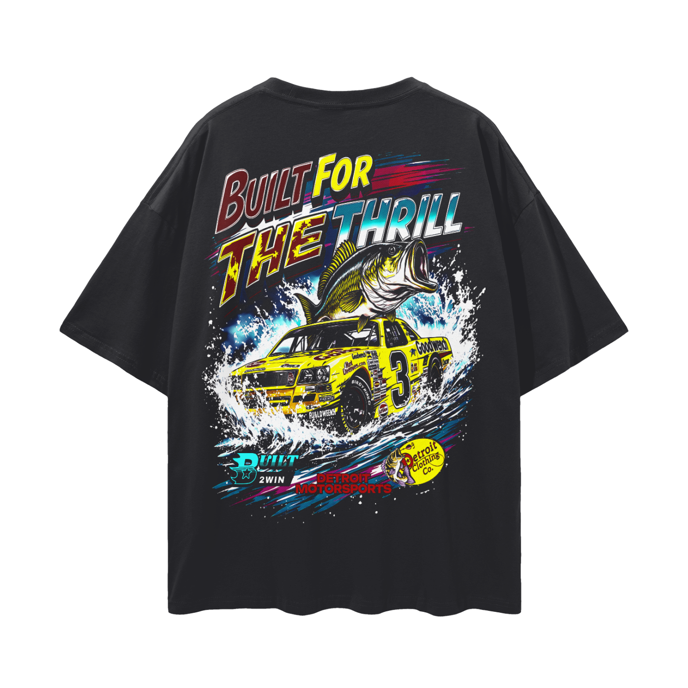 built to thrill,detroit,NASCAR,BASS PRO SHOP,Motorsports tee,outdoors tee,largemouth bass,racing series,detroit apparel,streetwear