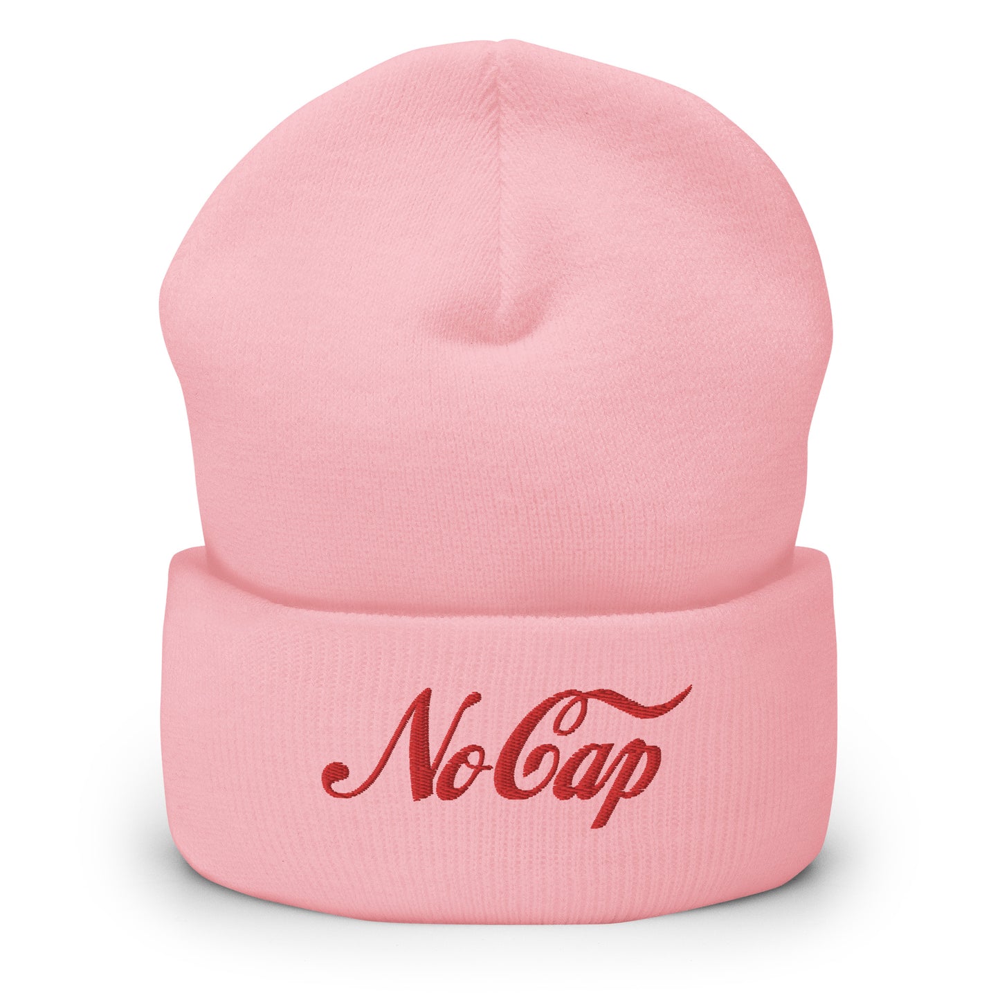 No Cap in Cursive Cuffed Beanie