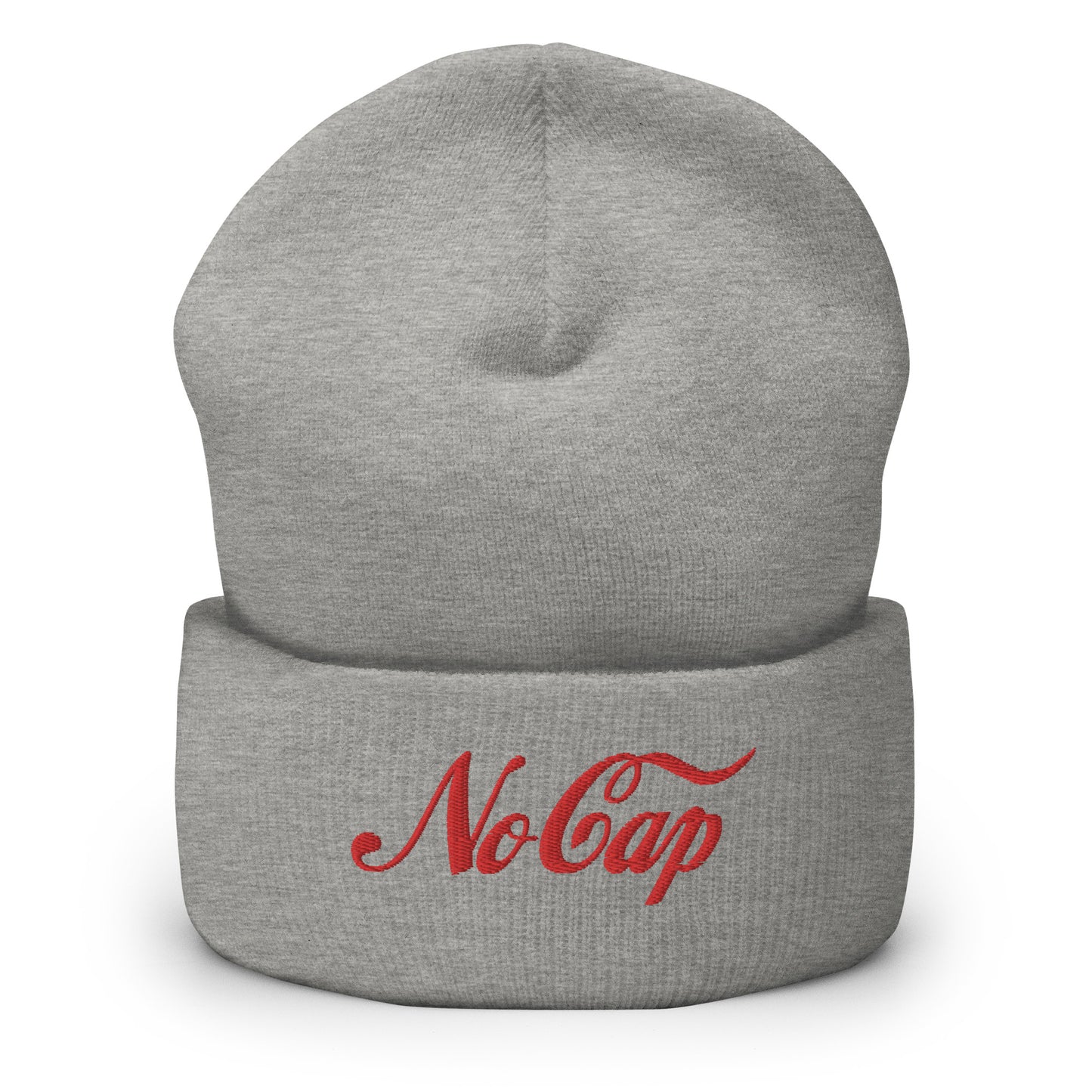 No Cap in Cursive Cuffed Beanie