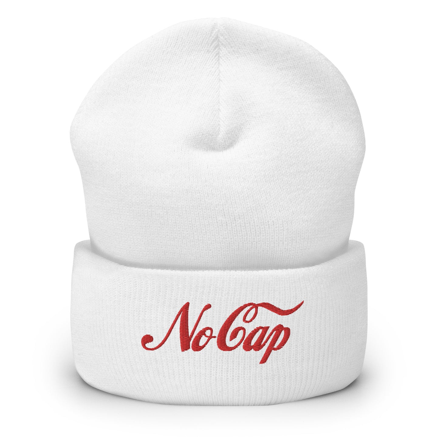 No Cap in Cursive Cuffed Beanie