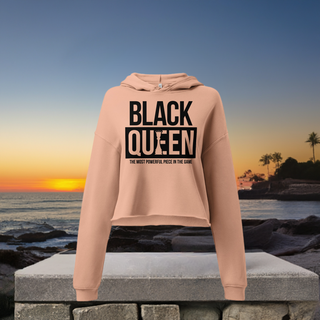 Black Queen Crop Hoodie