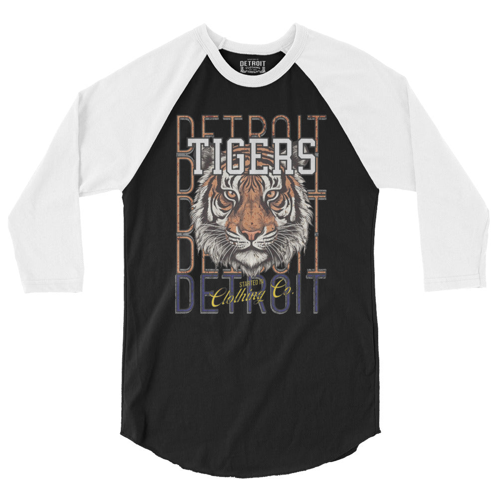 Detroit Tiger Tee 3/4 sleeve raglan shirt