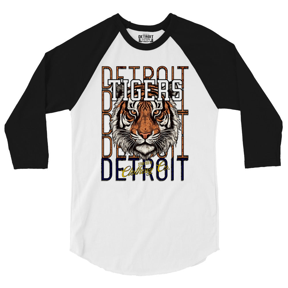 Detroit Tiger Tee 3/4 sleeve raglan shirt