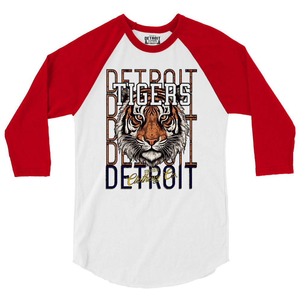 Detroit Tiger Tee 3/4 sleeve raglan shirt