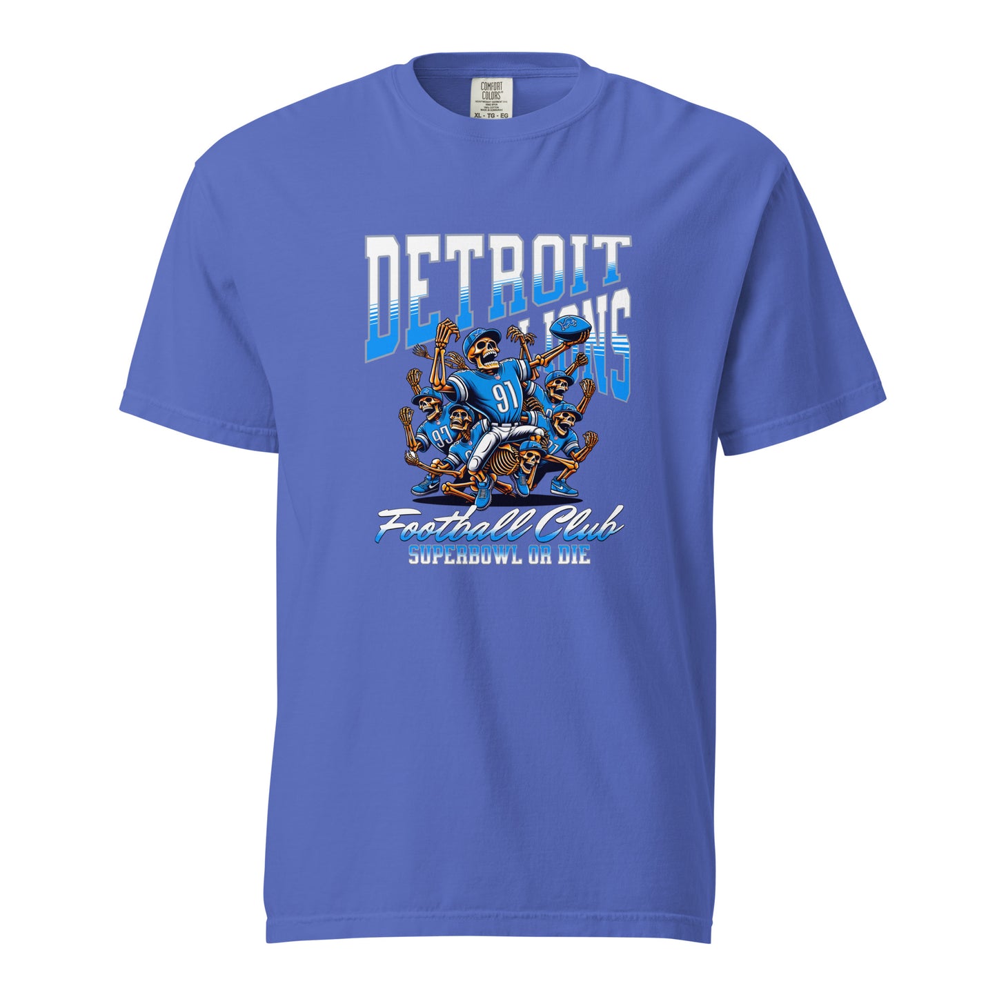 Detroit Football Club "Super Bowl or Die" Skeleton Heavyweight T-shirt