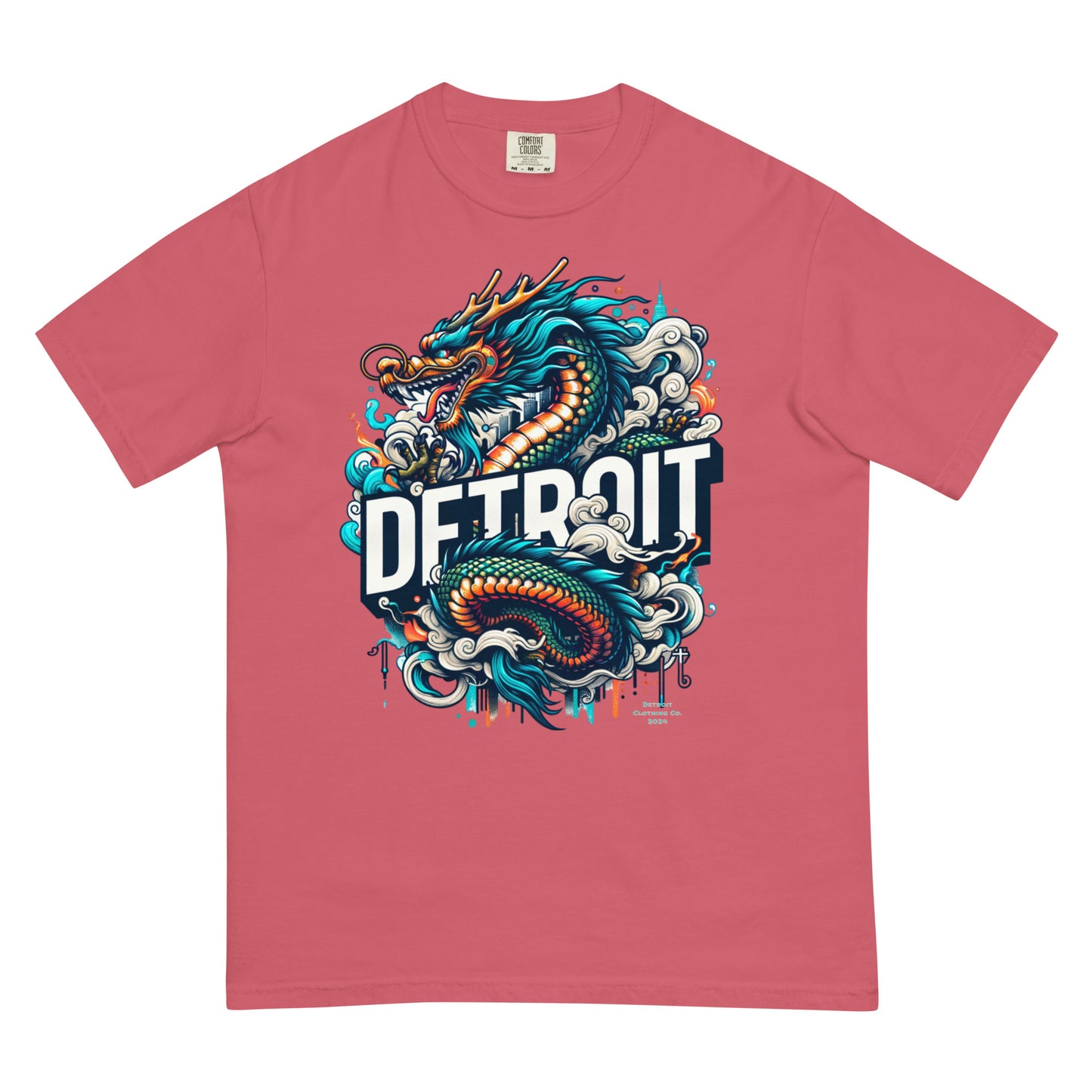 Detroit Dragon Unisex Premium Heavyweight T-shirt