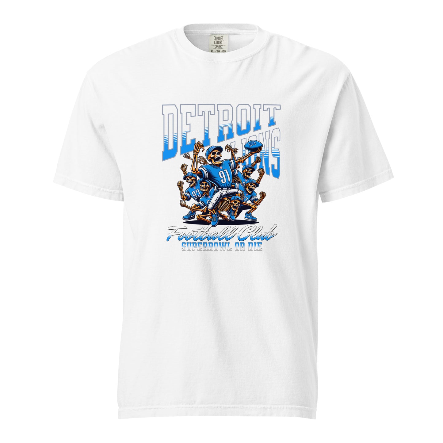 Detroit Football Club "Super Bowl or Die" Skeleton Heavyweight T-shirt