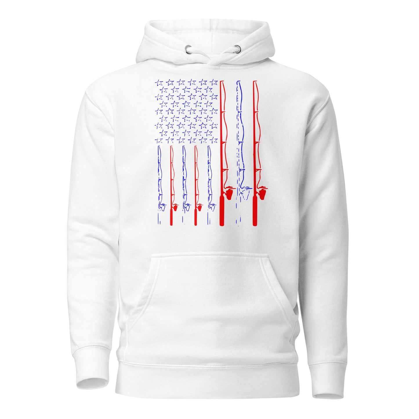 U.S.A Flag as Fishing Poles Unisex Hoodie