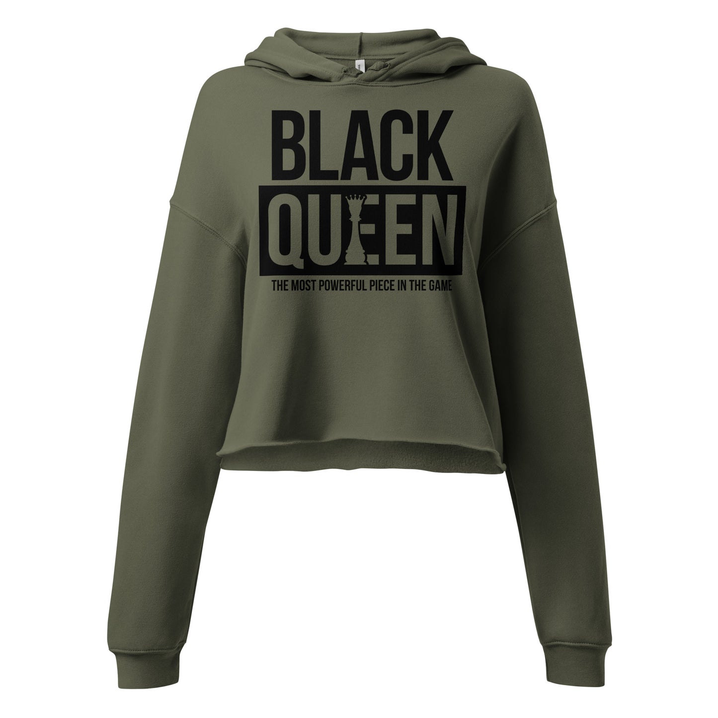 Black Queen Crop Hoodie