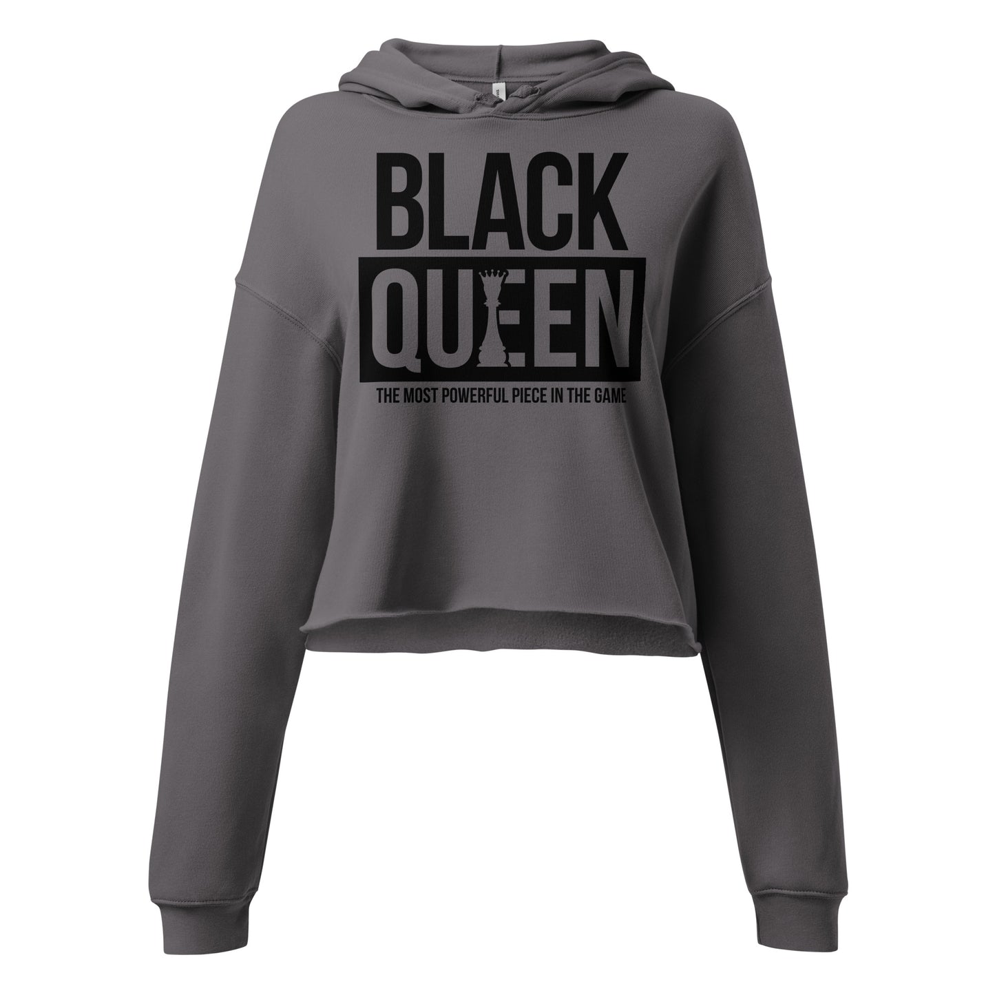 Black Queen Crop Hoodie