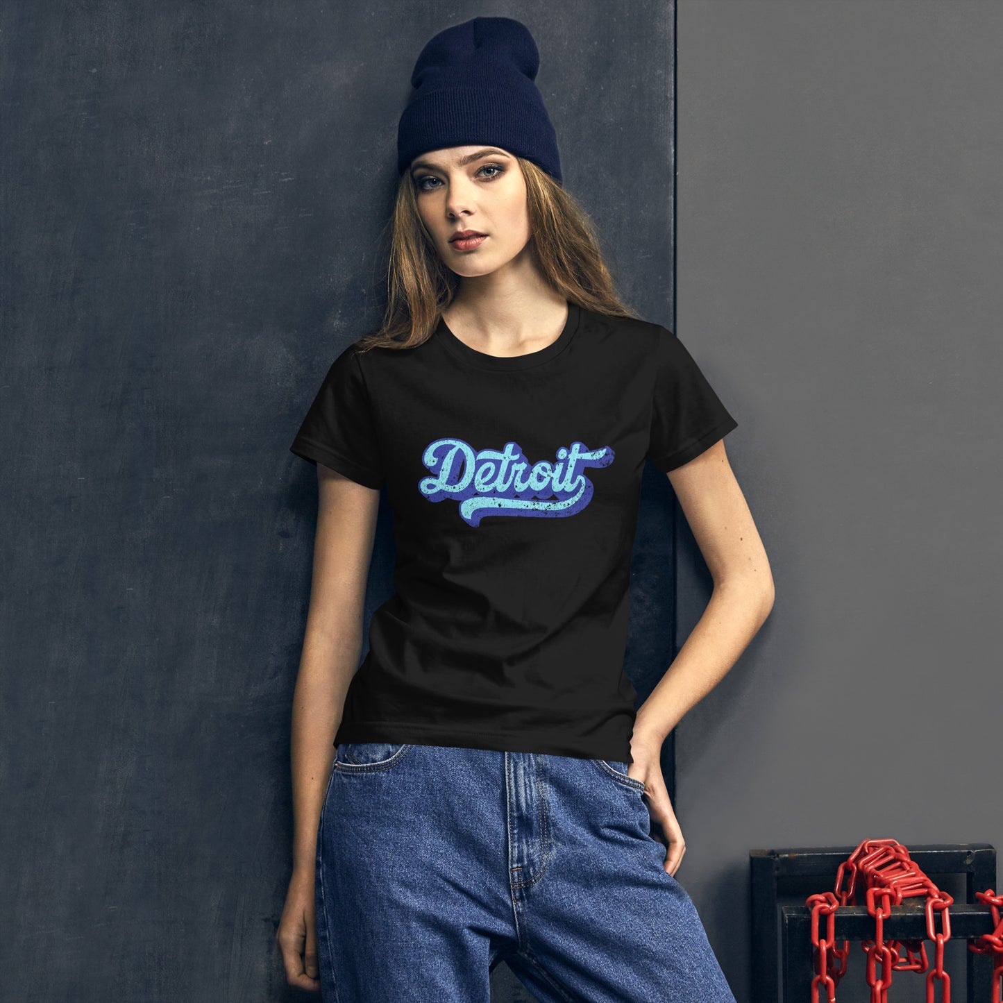 Detroit Large Print Women's Short Sleeve T-shirt