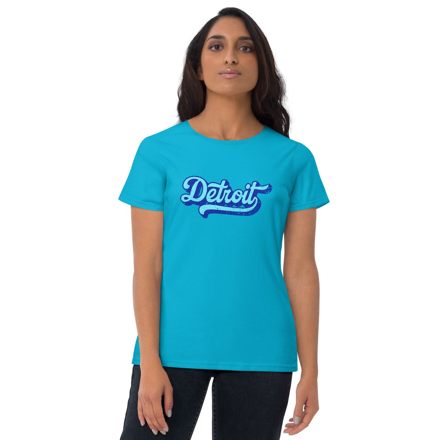 Detroit Large Print Women's Short Sleeve T-shirt