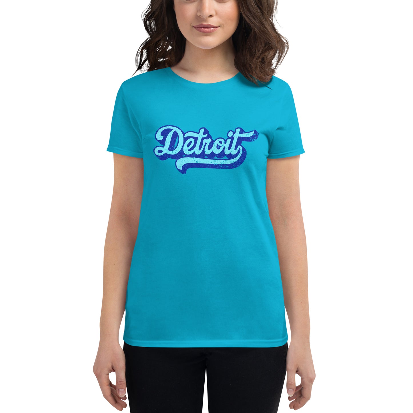 Detroit Large Print Women's Short Sleeve T-shirt