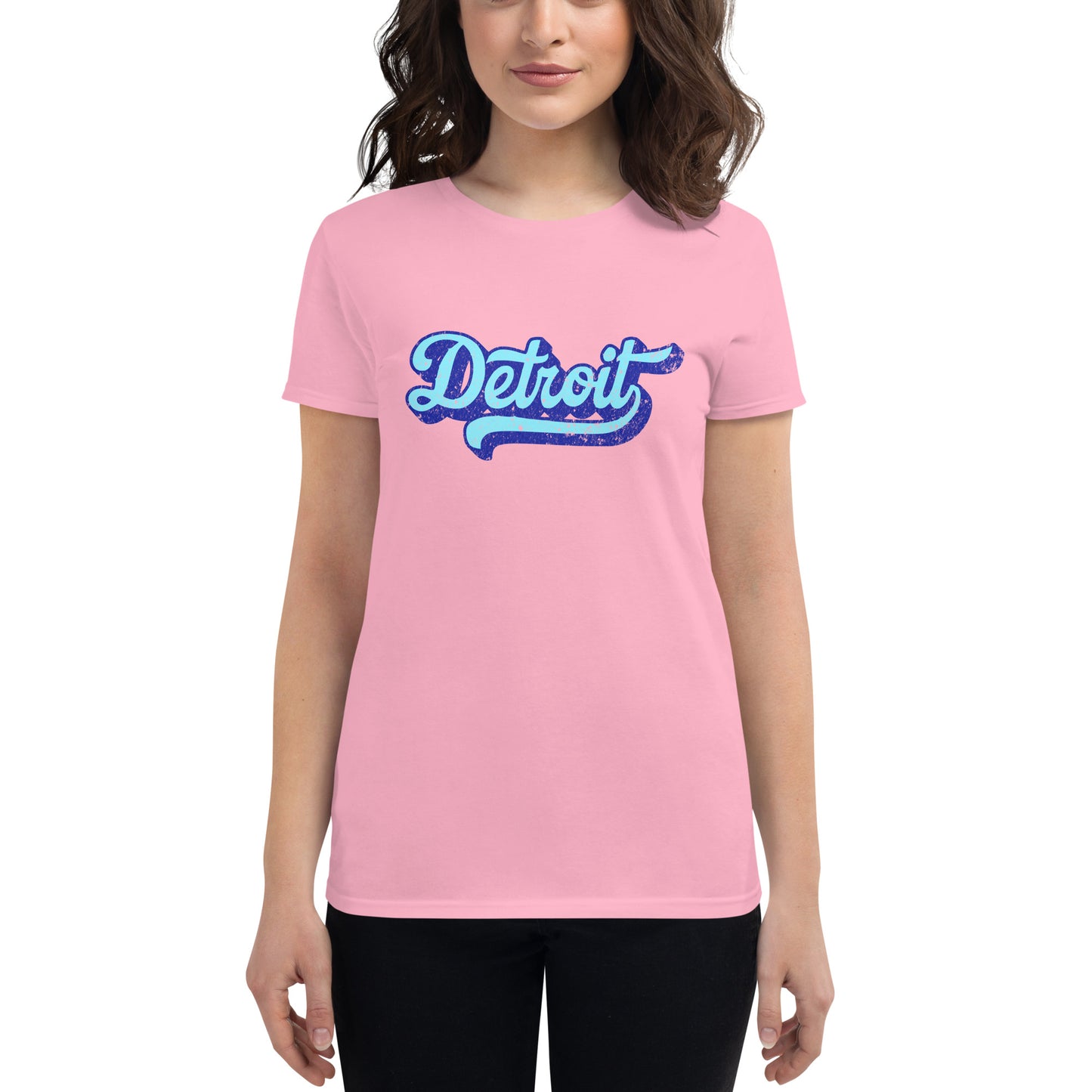 Detroit Large Print Women's Short Sleeve T-shirt