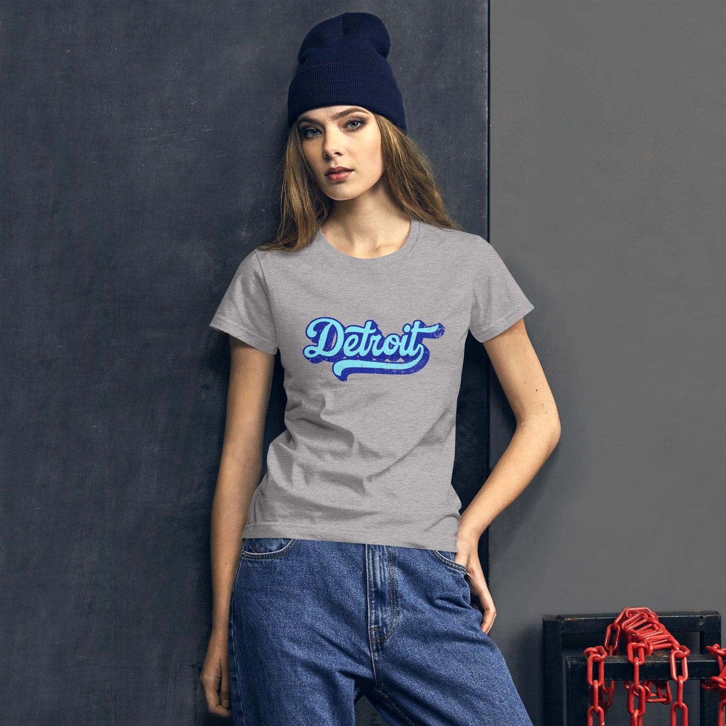 Detroit Large Print Women's Short Sleeve T-shirt