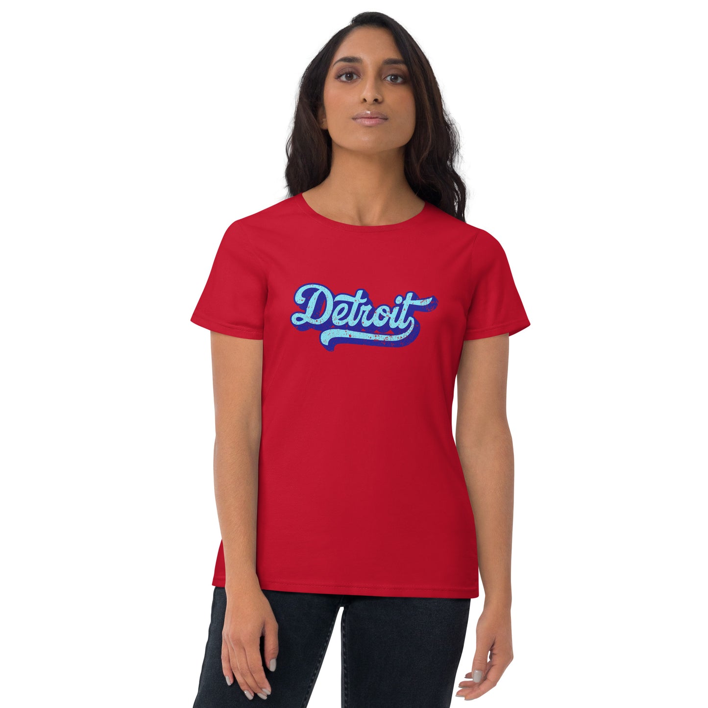 Detroit Large Print Women's Short Sleeve T-shirt