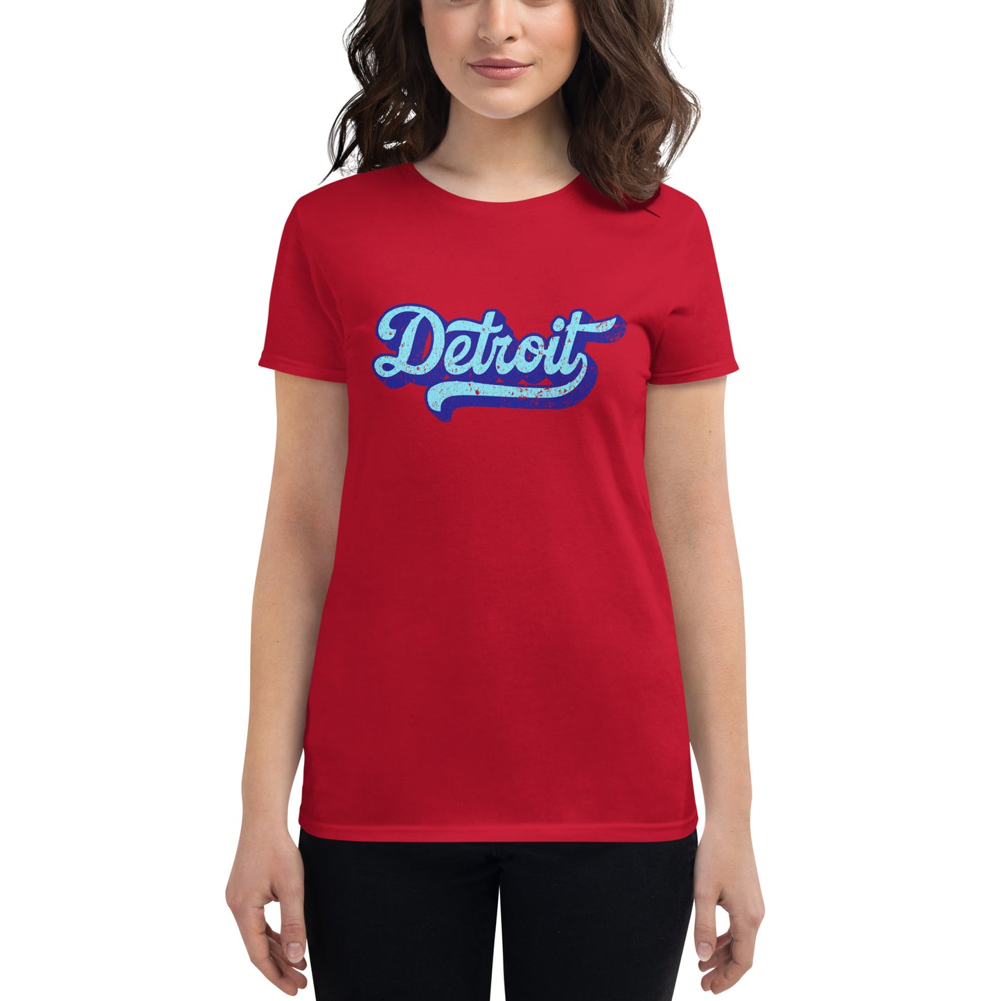 Detroit Large Print Women's Short Sleeve T-shirt