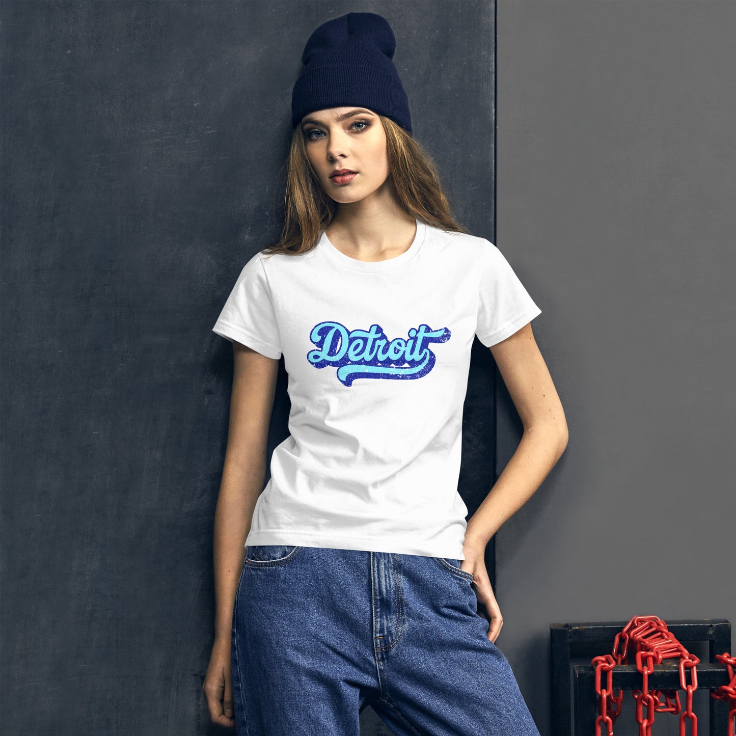 Detroit Large Print Women's Short Sleeve T-shirt