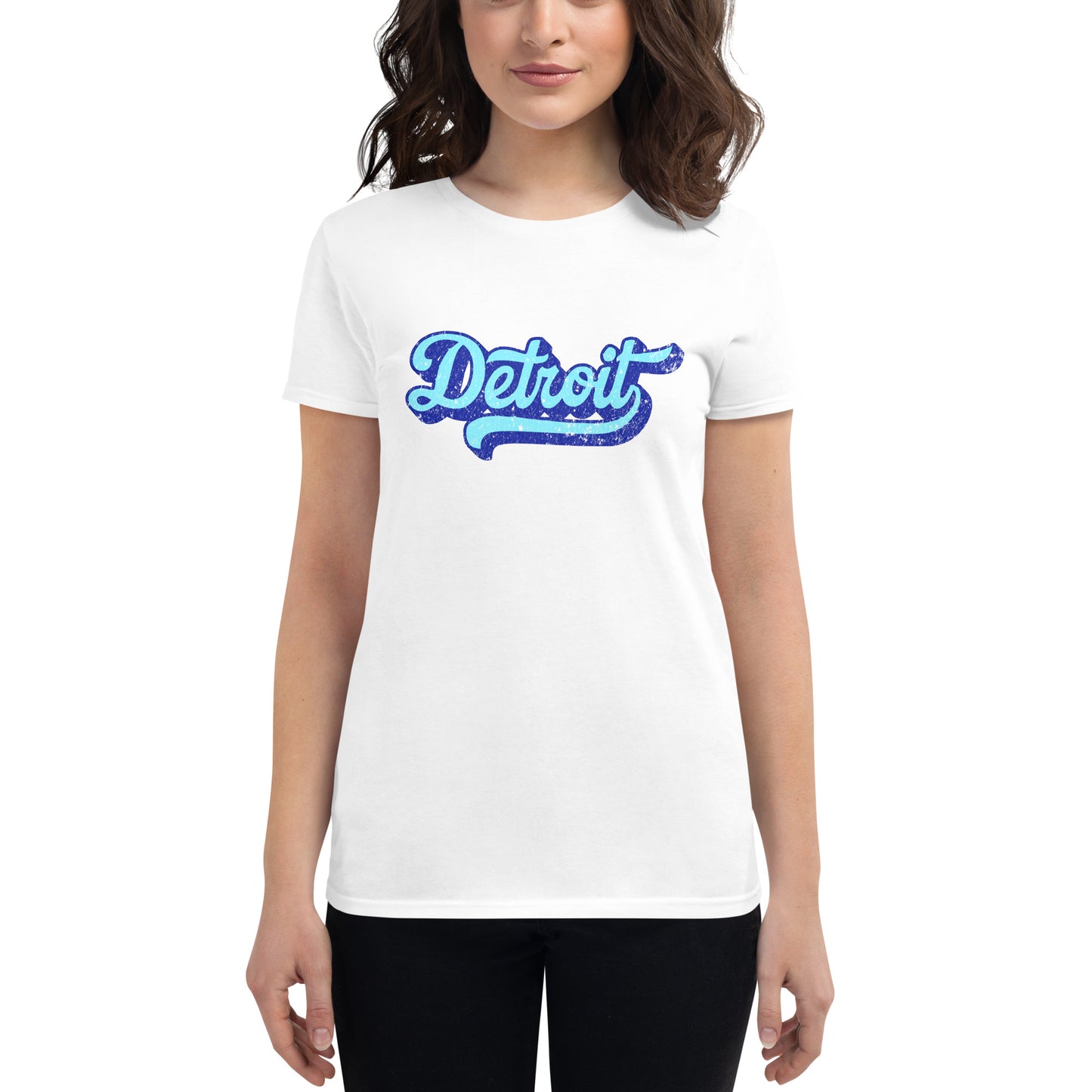 Detroit Large Print Women's Short Sleeve T-shirt